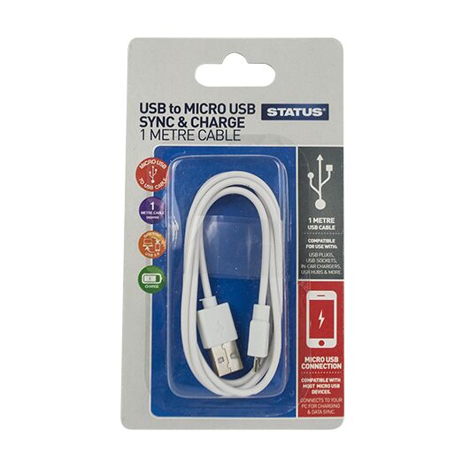 Micro USB To USB Charging & Data Transfer Cable (Sync & Charge)