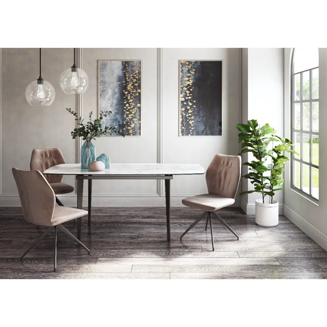 Verdi Gloss Ceramic Extending Dining Table - 120-180cm - Image 3