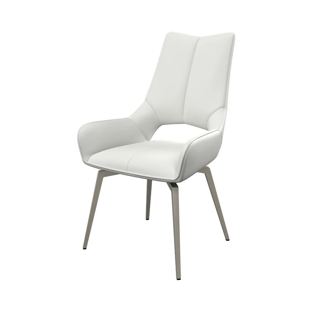 Spinello Swivel Dining Chair White - Pair - Image 2