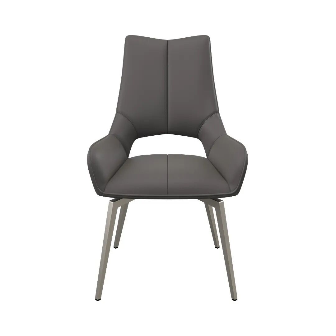 Spinello Swivel Dining Chair Grey - Pair