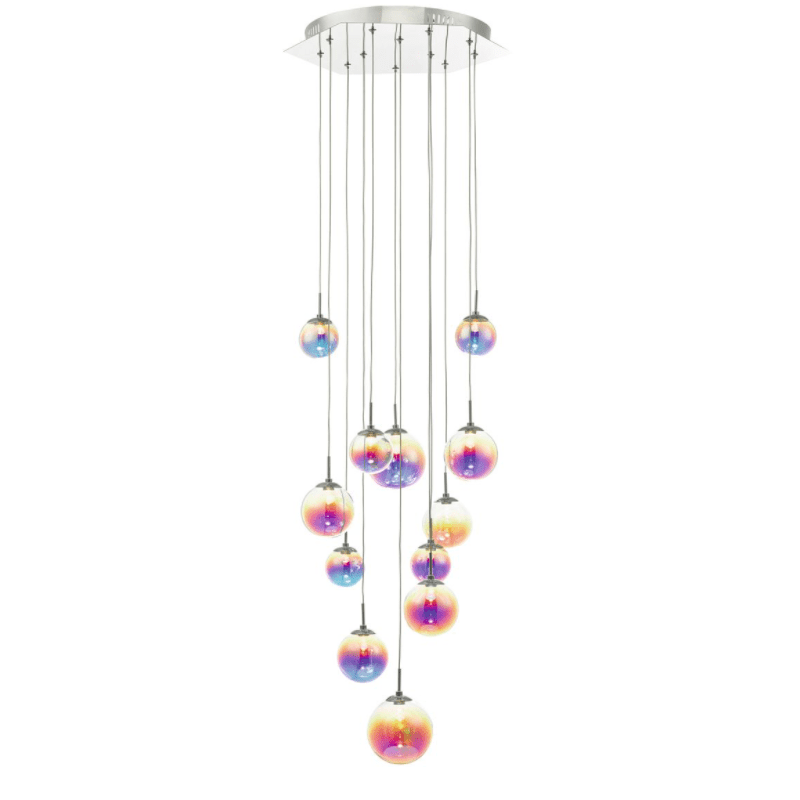Cesario Iridescent 12 Light Cluster Pendant