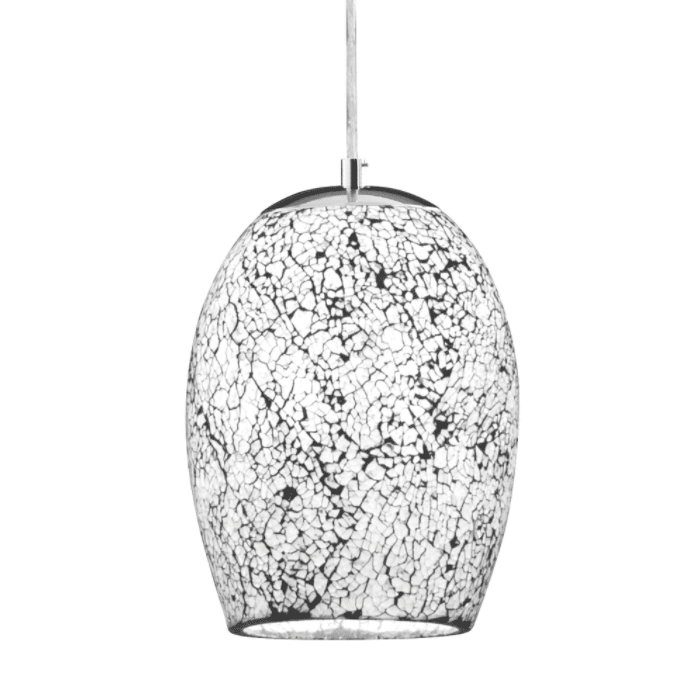 Broken Glass Effect White Pendant