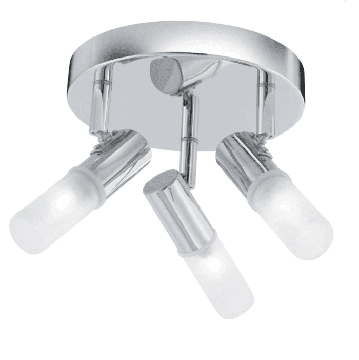 Chrome and Opal Glass 3 Light Spotlight (Suitable for Bathrooms)