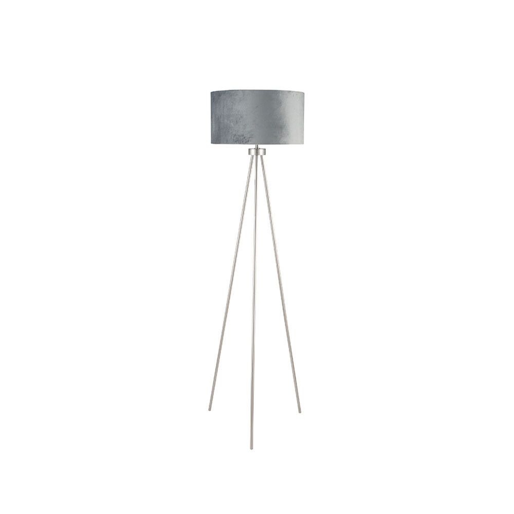Brushed Silver Tripod Floor Lamp