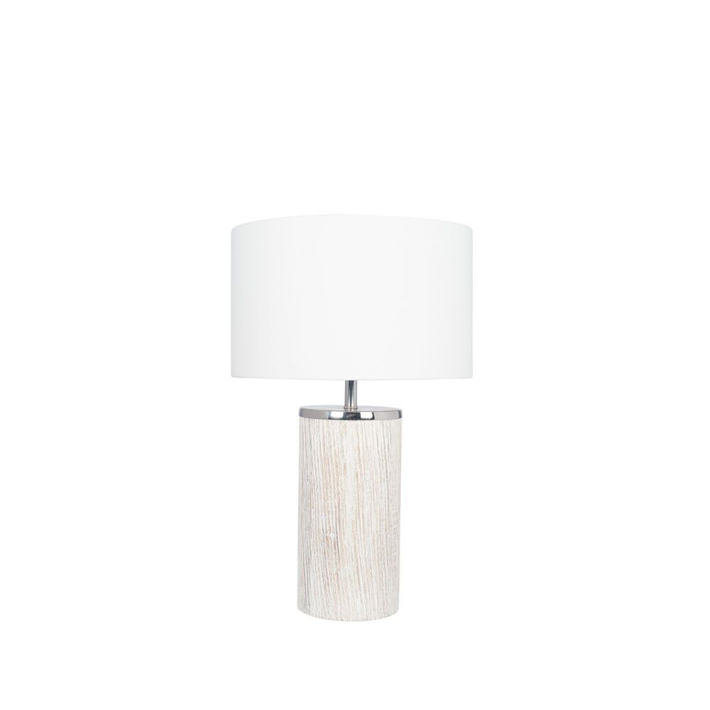 Haley Washed Wood Table Lamp with Shade