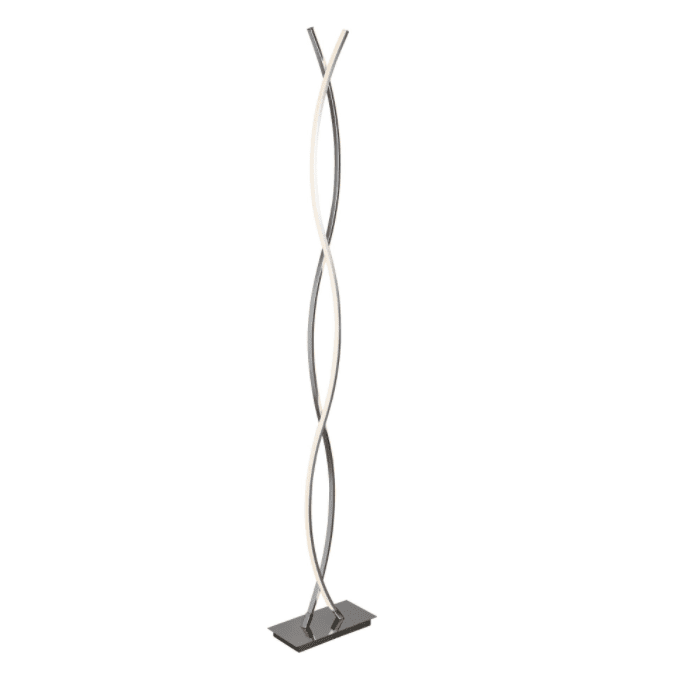 LED Wave Chrome Floor Lamp