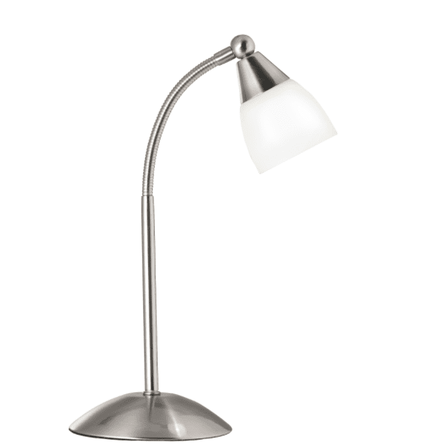Satin Silver Adjustable Touch Lamp