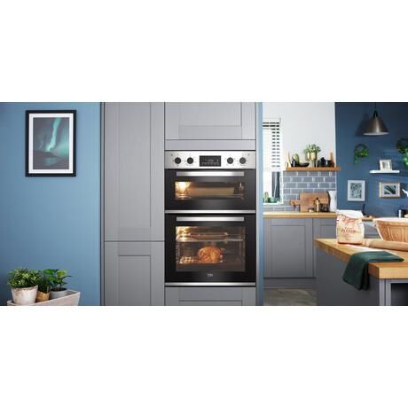 Beko CDFY22309X 60cm Built-in High Specification RecycledNet Double Oven - Stainless Steel - Image 2