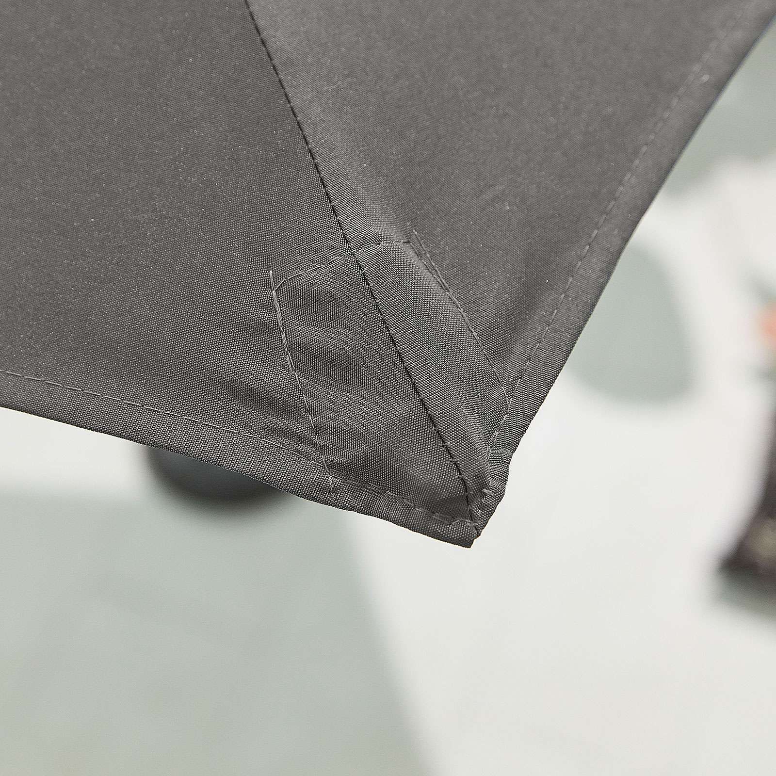 Nova <br> Antigua Aluminium Parasol 2.4m Round Grey - Image 5