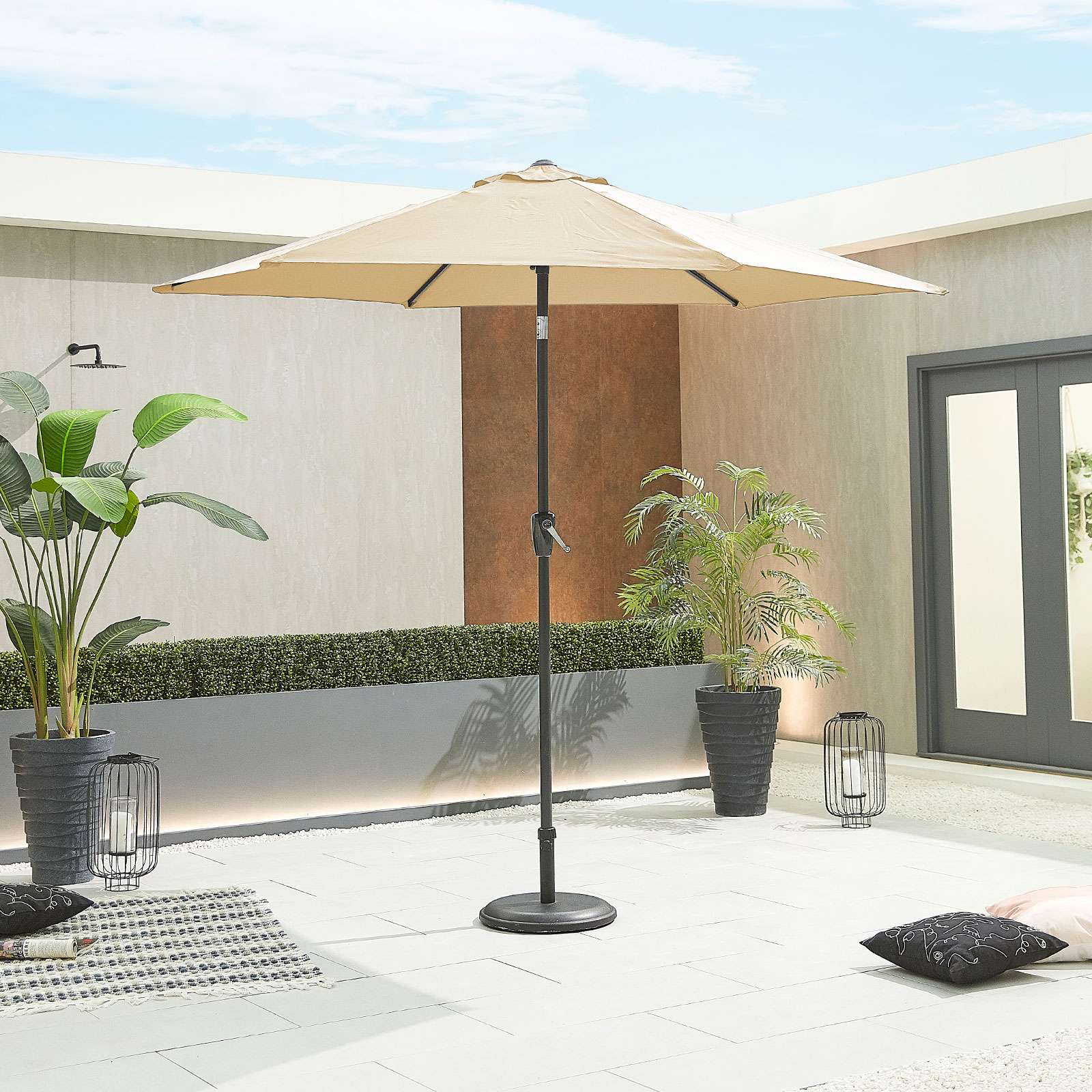 Nova <br> Antigua Aluminium Parasol 2.7m Round Beige
