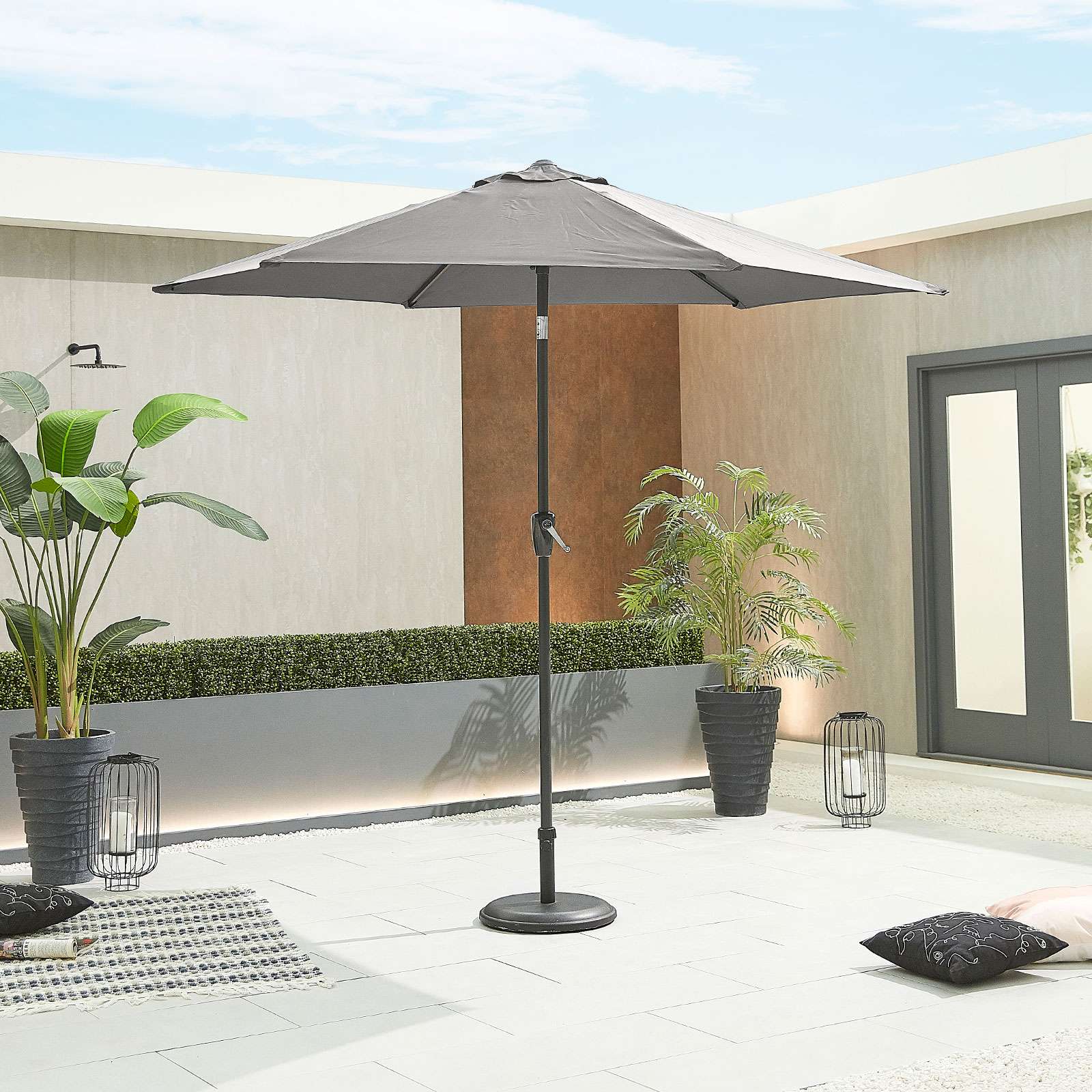 Nova <br> Antigua Aluminium Parasol 2.7m Round Grey