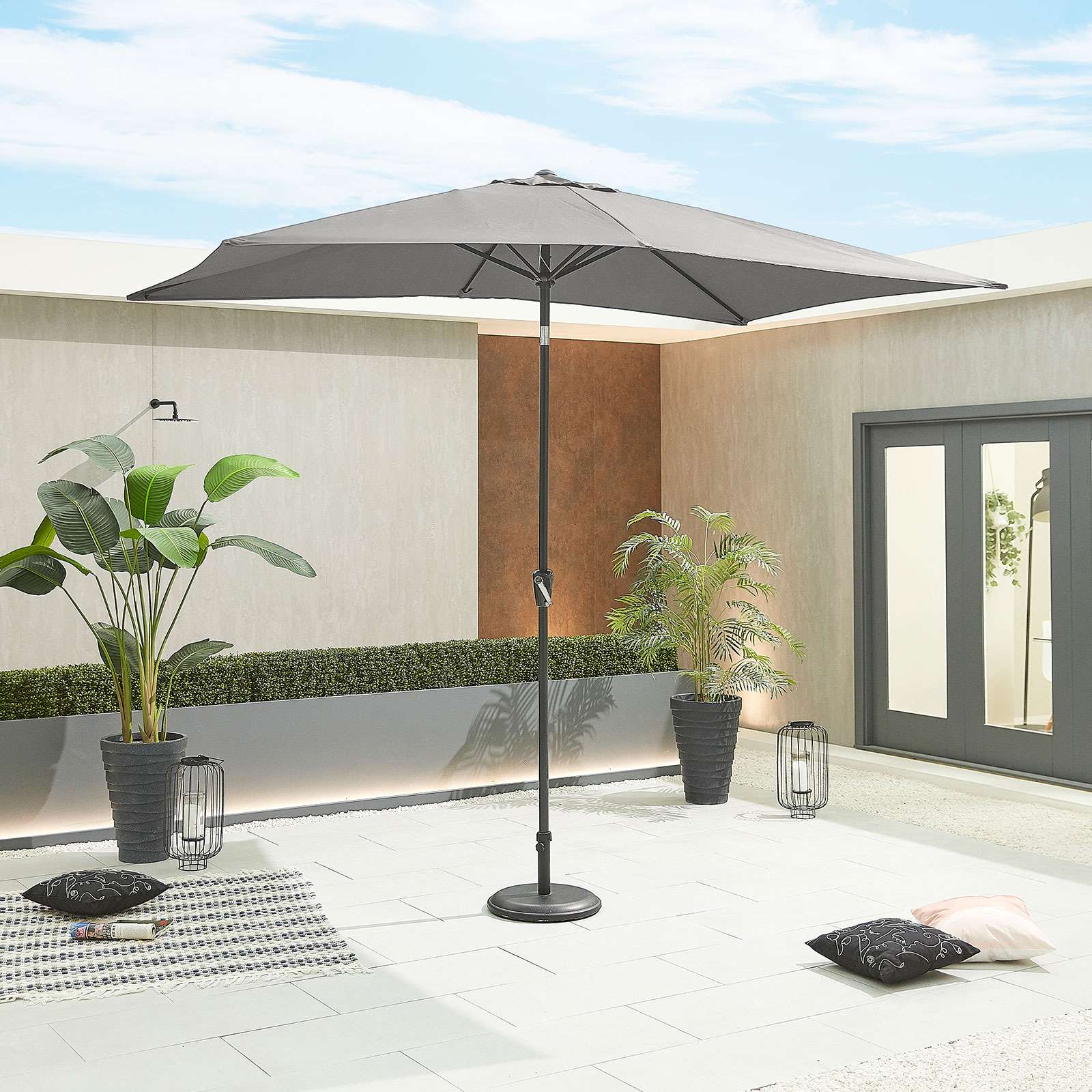 Nova <br> Antigua Aluminium Parasol 3m x 2m Rectangular Grey