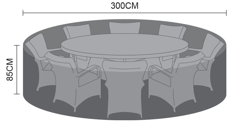Nova <br> Dining Set Cover 8 Seat Round - Image 8