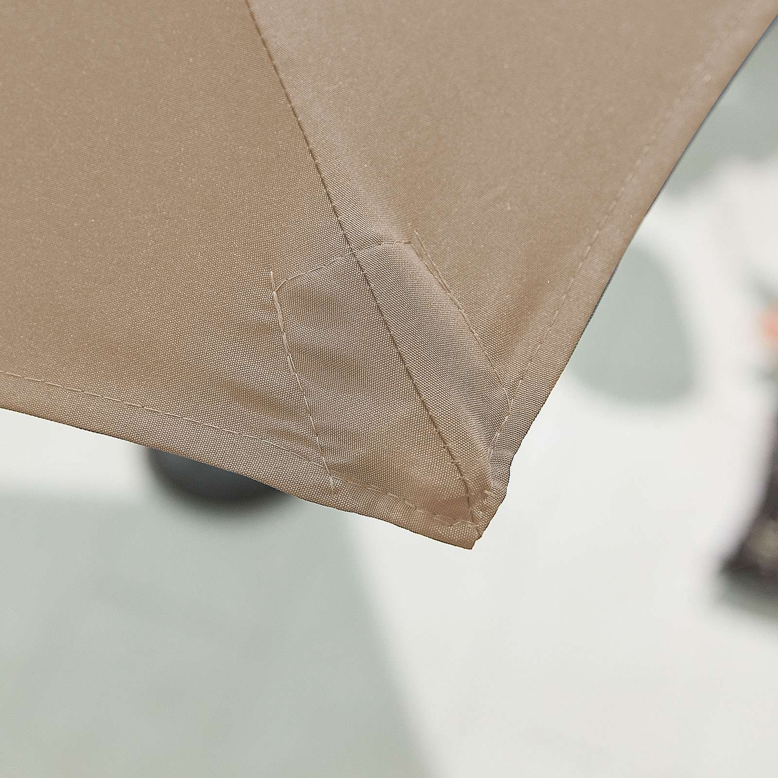 Nova <br> Antigua Aluminium Parasol 2.4m Round Taupe - Image 5