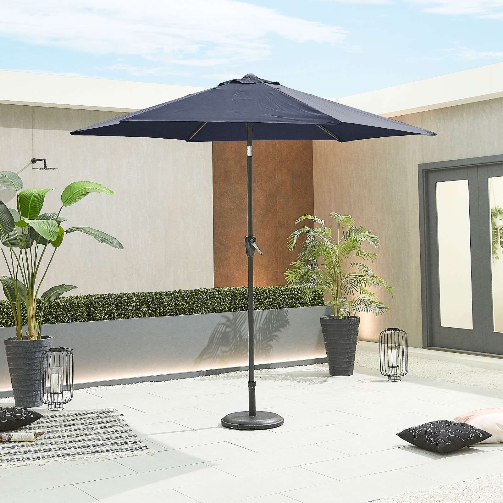 Nova <br> Antigua Aluminium Parasol 2.7m Round Navy