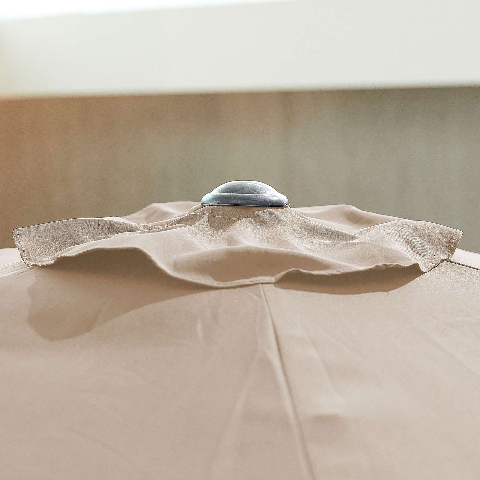 Nova <br> Antigua Aluminium Parasol 2.7m Round Taupe - Image 6
