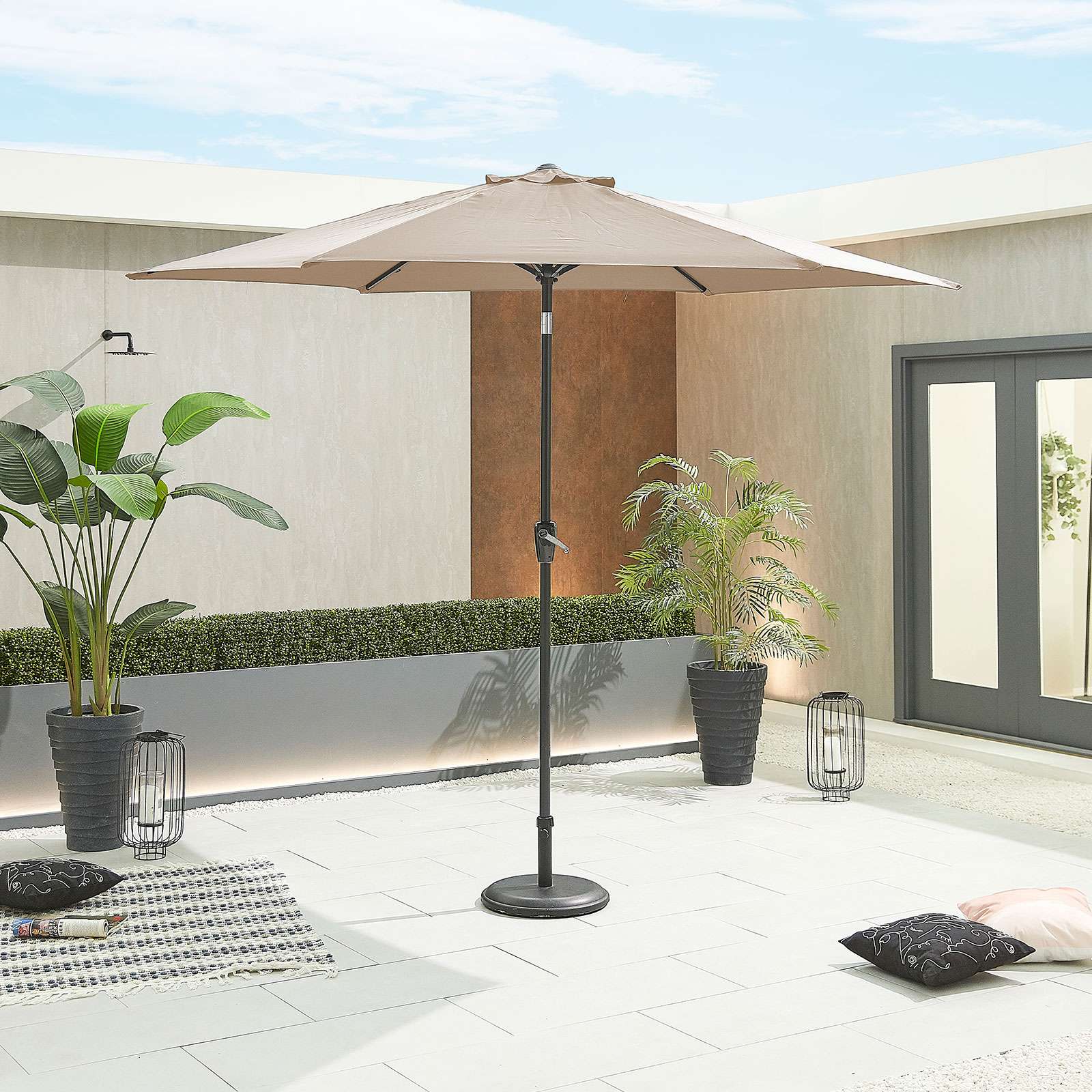 Nova <br> Antigua Aluminium Parasol 3m Round Taupe