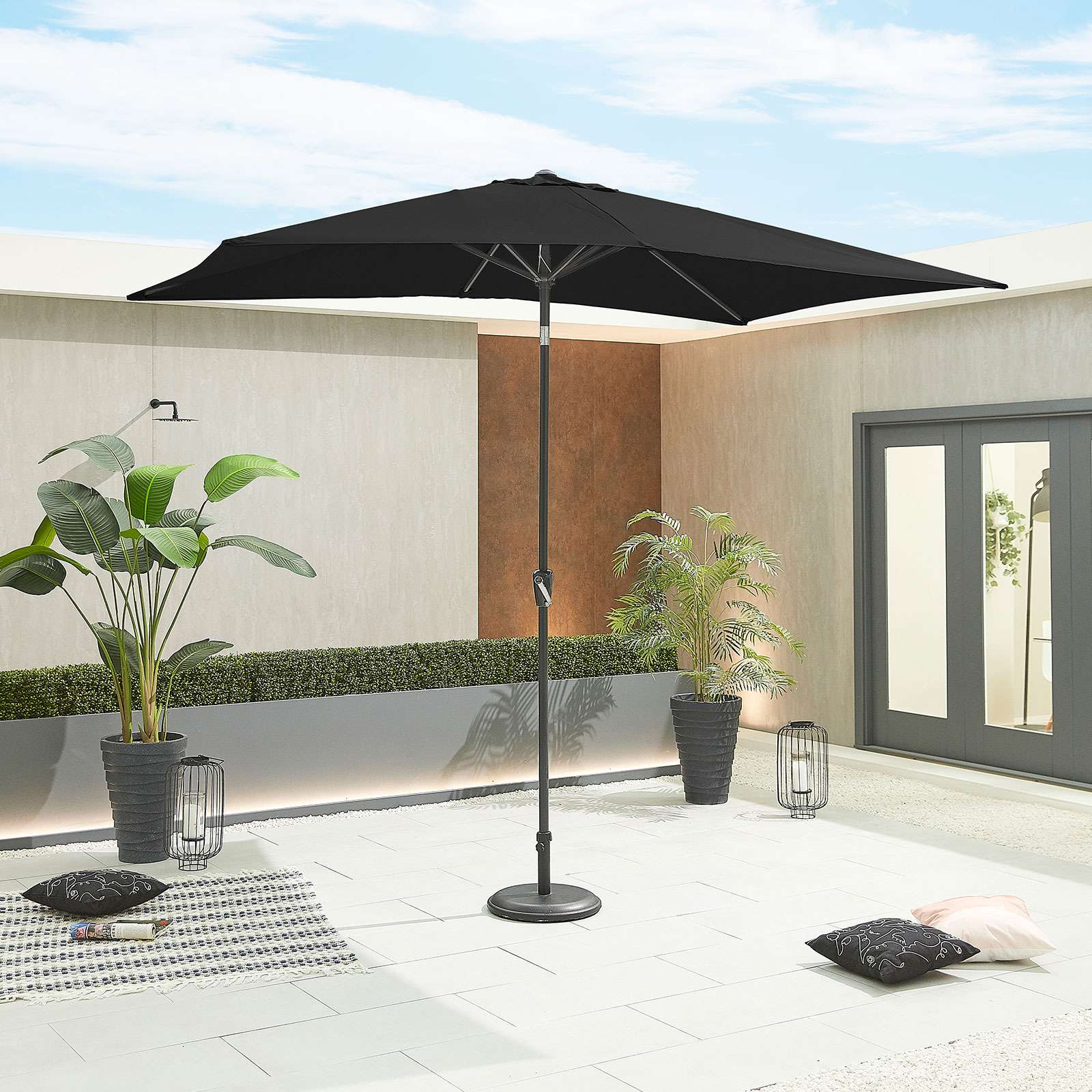 Nova <br> Antigua Aluminium Parasol 3m x 2m Rectangular Black