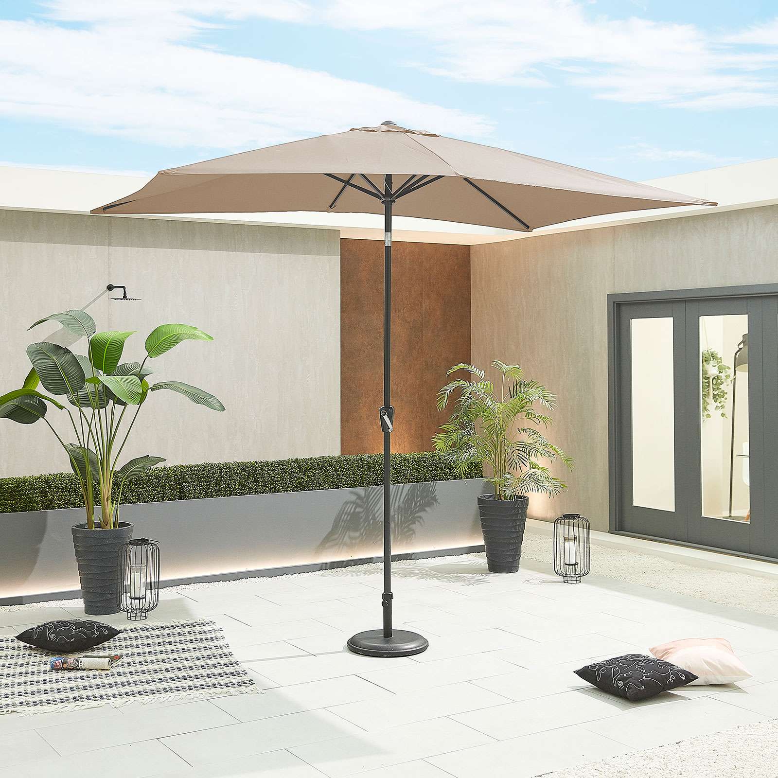 Nova <br> Antigua Aluminium Parasol 3m x 2m Rectangular Taupe