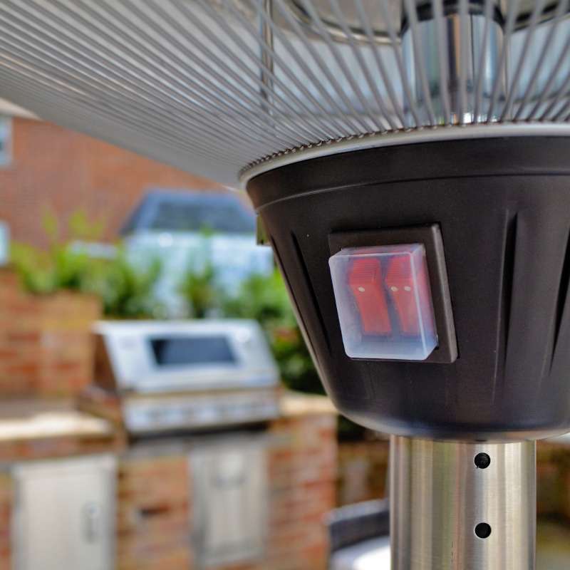 Nova <br> Patio Heater 2100w Rattan Table Top Grey - Image 4