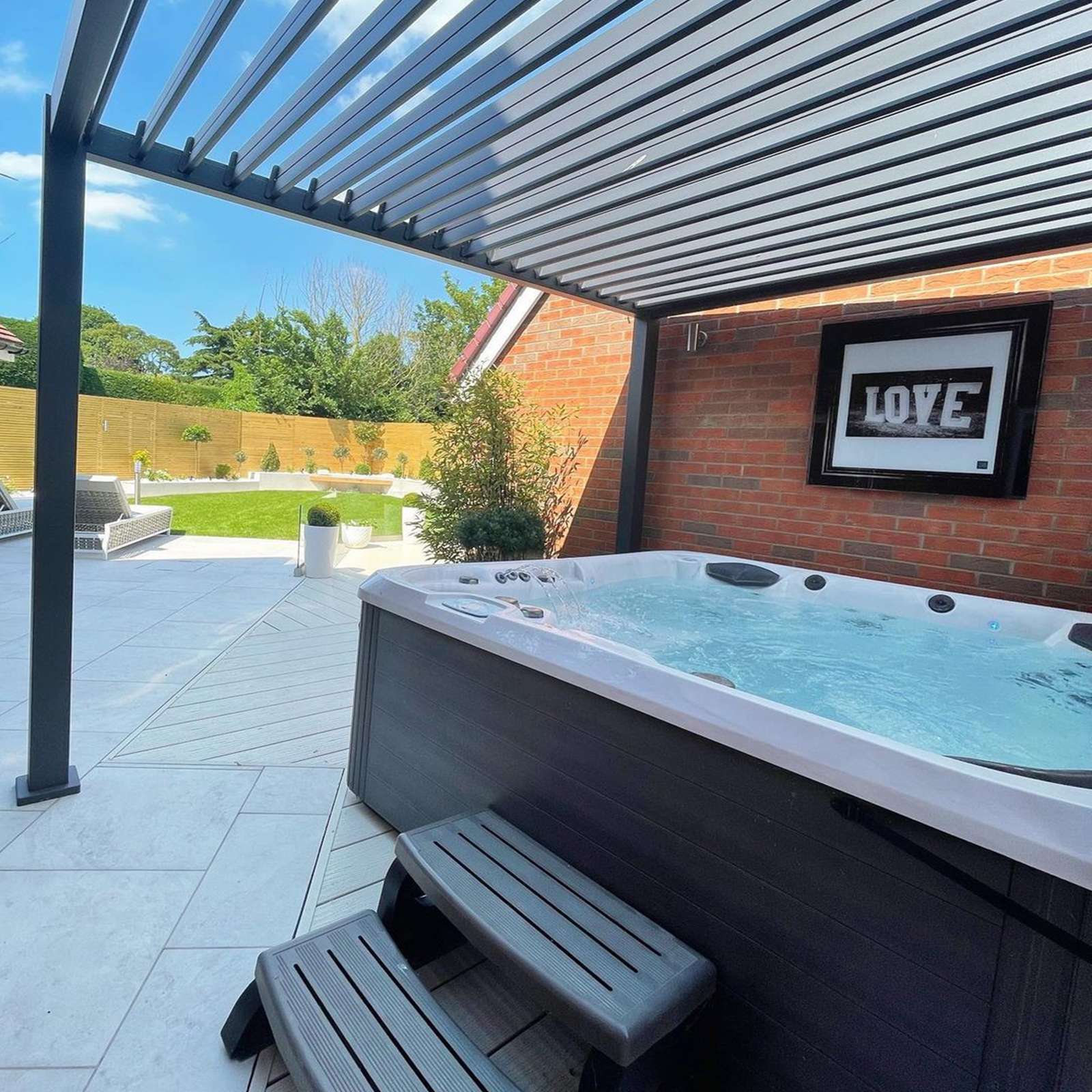 Nova <br> Titan 3m x 3m Pergola Grey - Image 8
