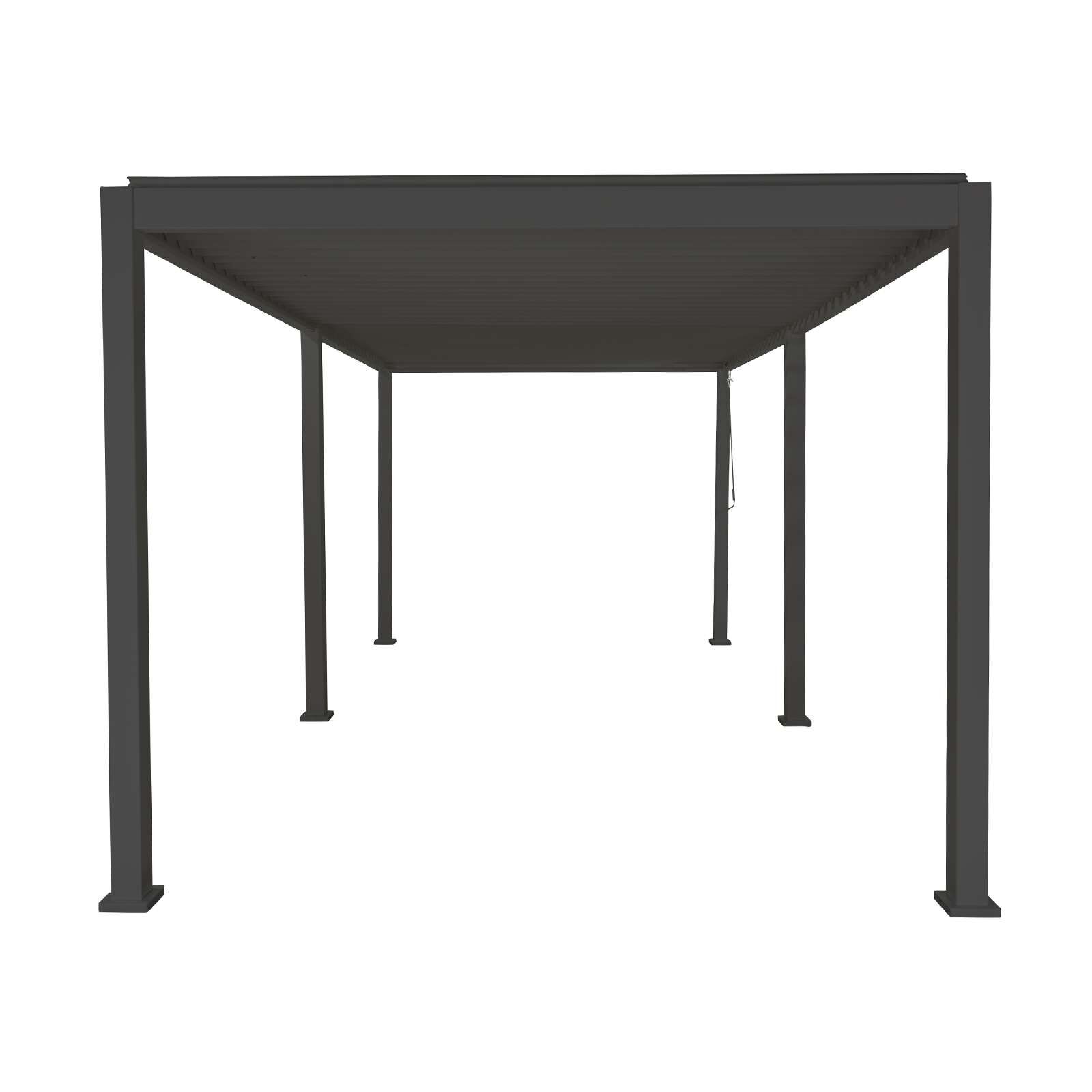 Nova <br> Titan Aluminium Pergola - 6m x 3m Rectangular - Grey - Image 7
