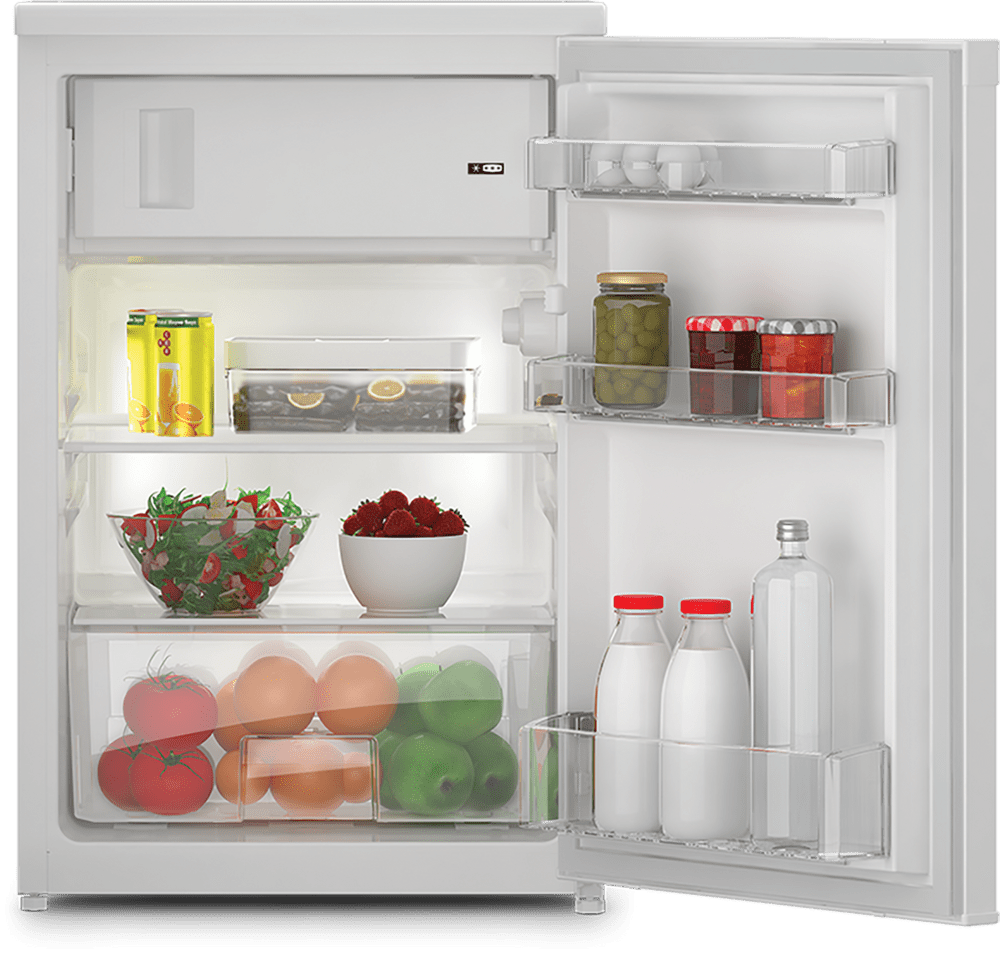 Zenith ZRS4584W Under Counter Fridge with 4 Start Freezer - White - Image 2