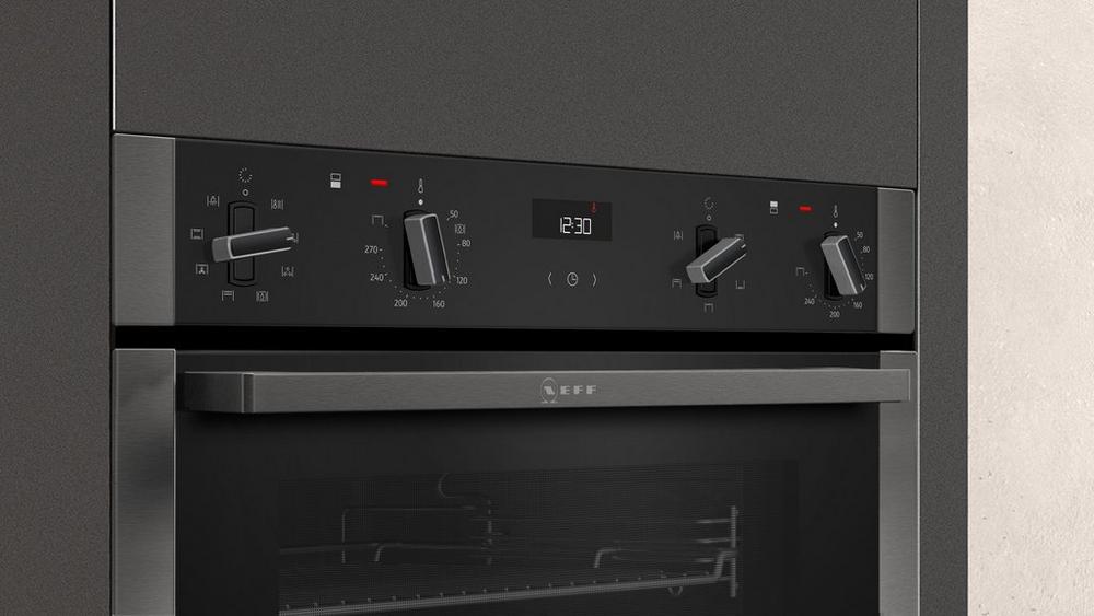 Neff U1ACE2AG3B 59.4cm Built In Electric Double Oven - Graphite Grey - Image 2
