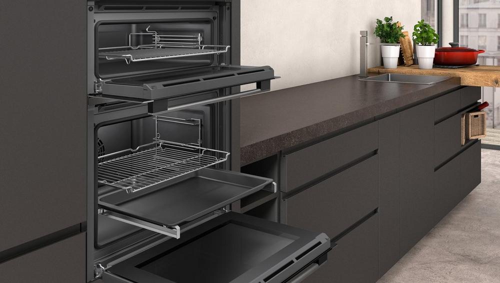 Neff U1ACE2AG3B 59.4cm Built In Electric Double Oven - Graphite Grey - Image 3