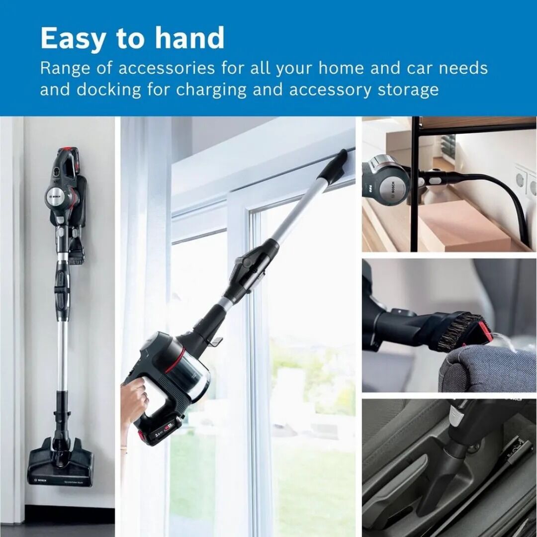 Bosch Unlimited 7 BCS711GBKIT Cordless Vacuum Cleaner PLUS Battery - 40 Minutes Run Time - Dark Granite - Image 4
