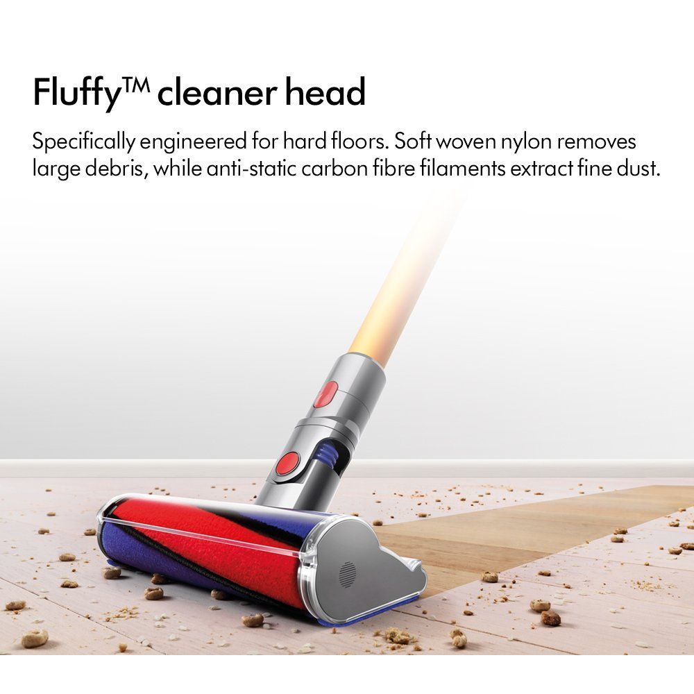Dyson V8ABS-2023 Cordless Stick Vacuum Cleaner - 40 Minutes Run Time - Silver/Yellow - Image 3