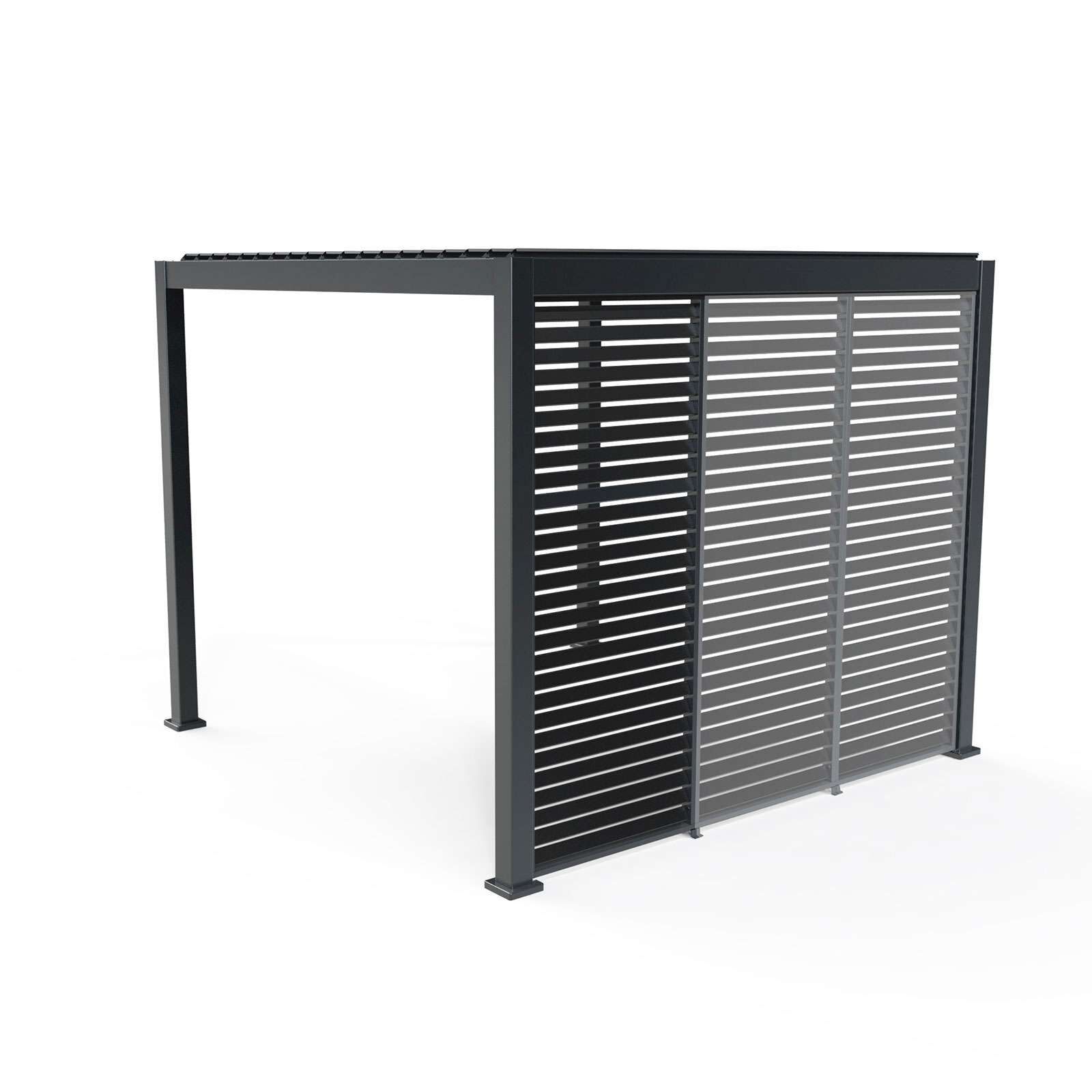 Nova <br> Titan 1m Aluminium Side Wall for 3m x 3m Titan Pergola - Grey - Image 4