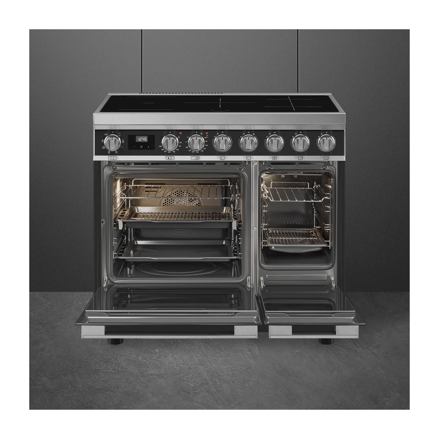 Smeg CPF92I Portofino Induction Twin Oven Range Cooker - Image 2