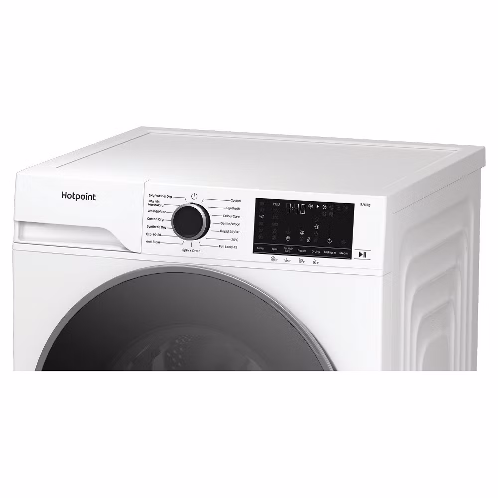 Hotpoint HBD9681ANTSTAIN 9kg/6kg 1400 Spin Washer Dryer - White - Image 2