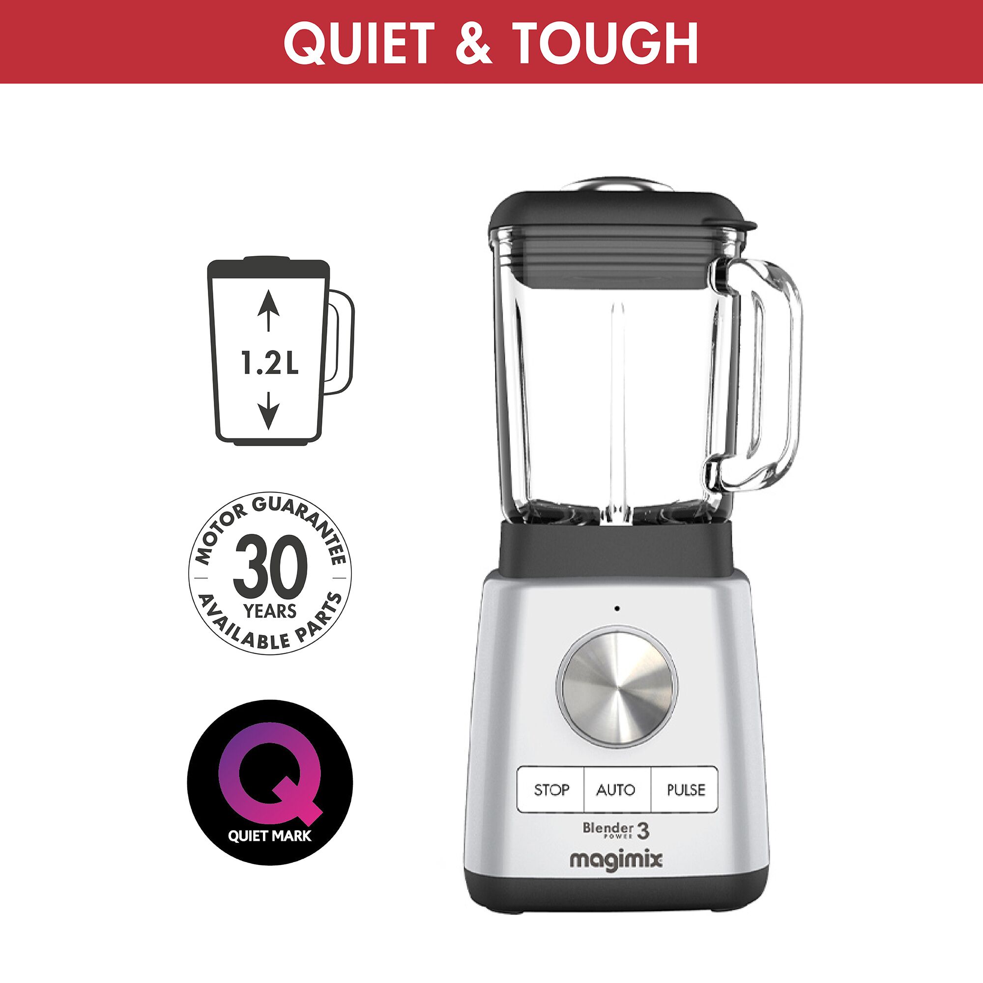 Magimix 11641 Blender Power 3 Food Blender Satin - Image 2