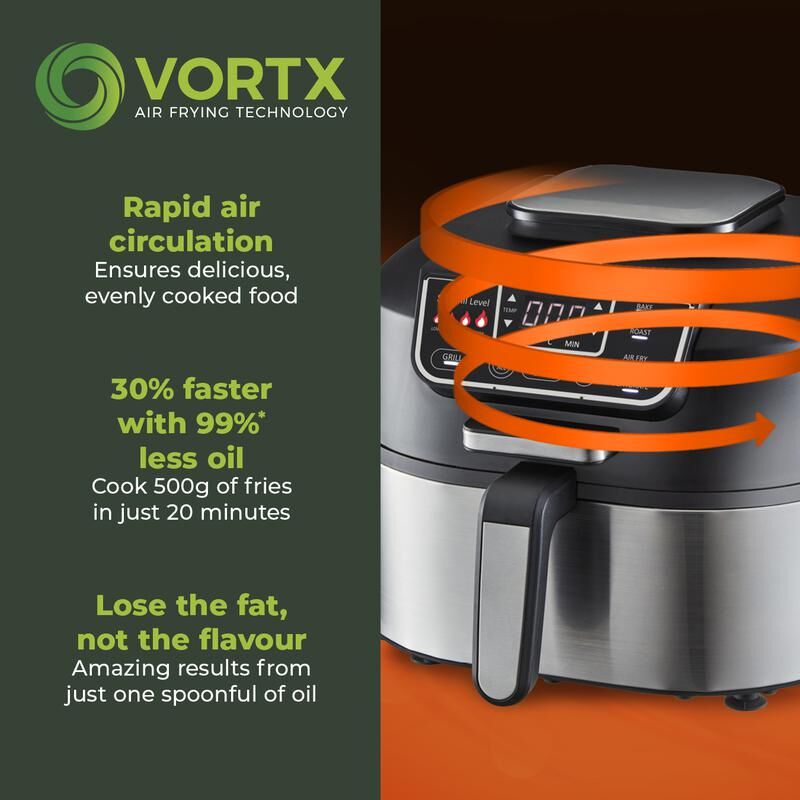 Tower T17086 Vortx 5.6L Air Fryer and Smokeless Grill - Image 4