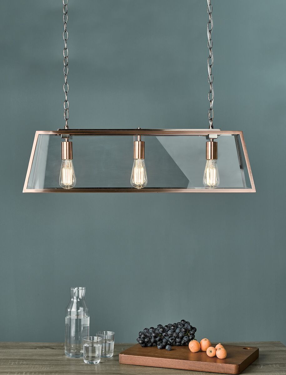 Academy 3 Light Bar Pendant Antique Copper<br>Antique Copper - Image 4