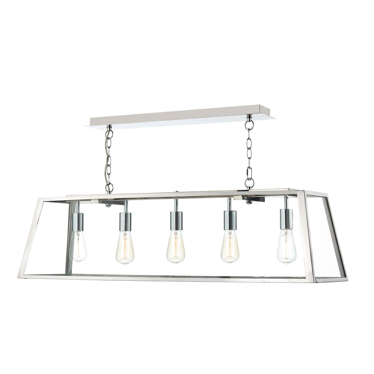 Academy 5 Light Pendant Stainless Steel<br>Polished Stainless Steel - Image 3