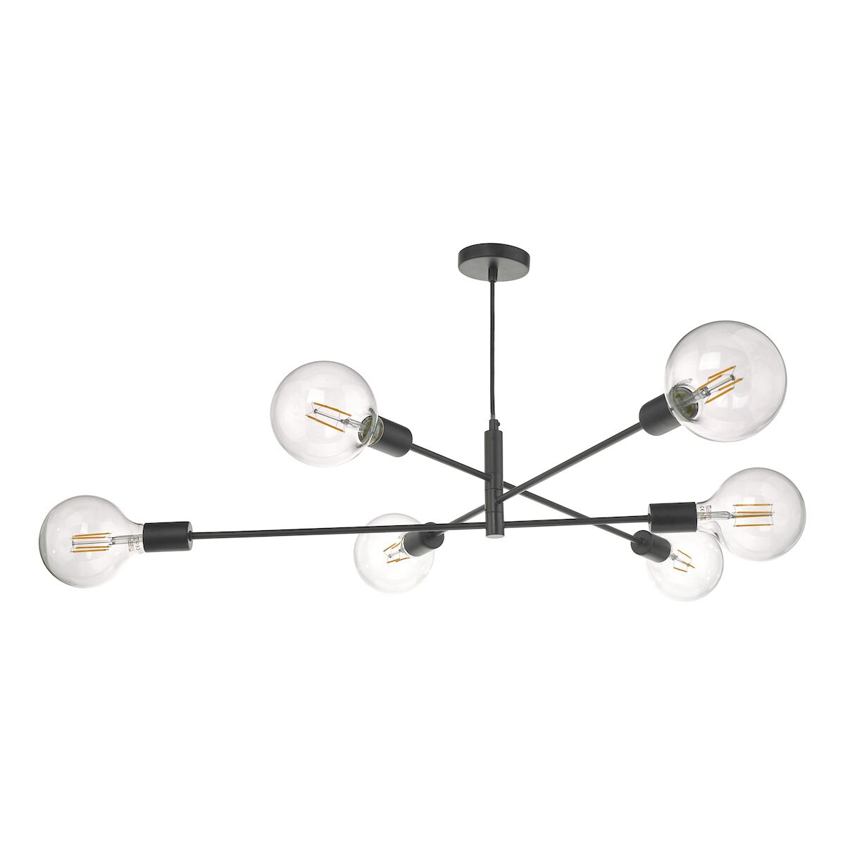 Alana 6 Light Pendant Black<br>Matt Black - Image 7