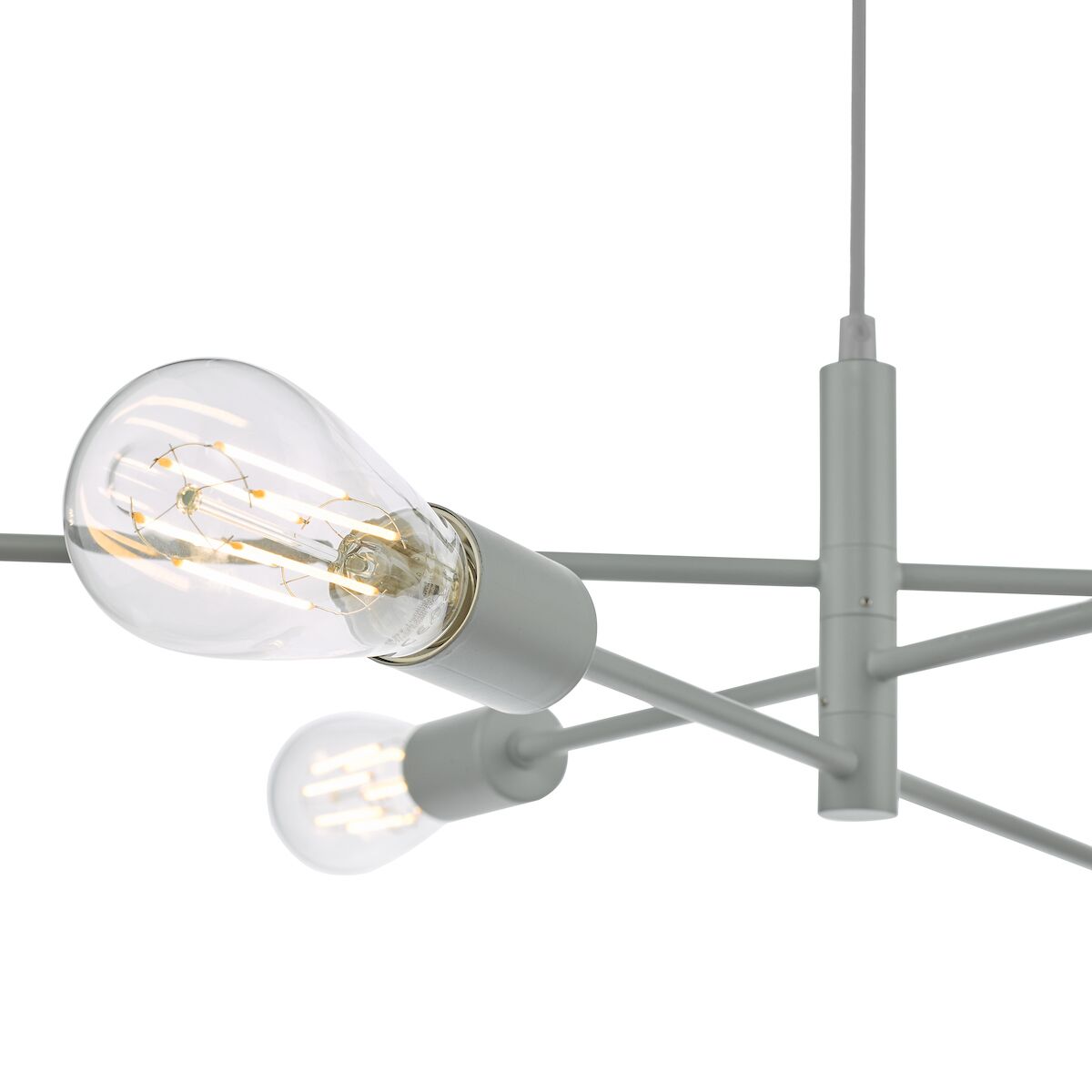 Alana 6 Light Armed Fitting Matt Grey<br>Matt Grey - Image 5