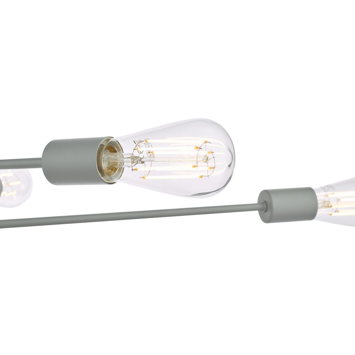Alana 6 Light Armed Fitting Matt Grey<br>Matt Grey - Image 4