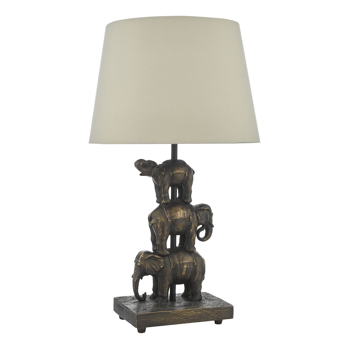 Alina Elephant Table Lamp Antique Bronze With Shade <br>Antique Bronze - Image 2