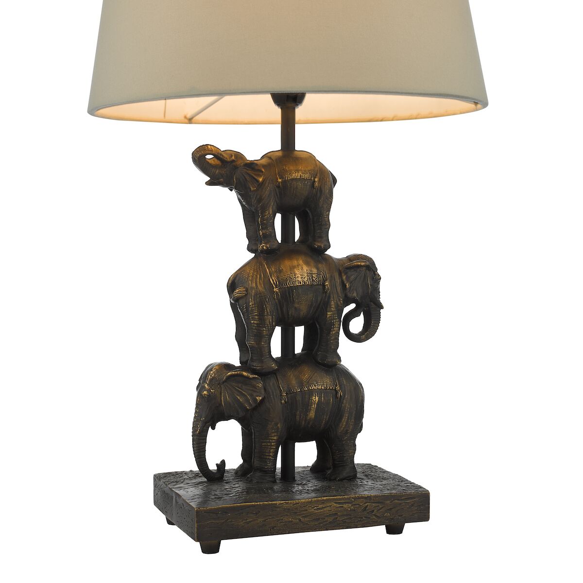 Alina Elephant Table Lamp Antique Bronze With Shade <br>Antique Bronze - Image 3