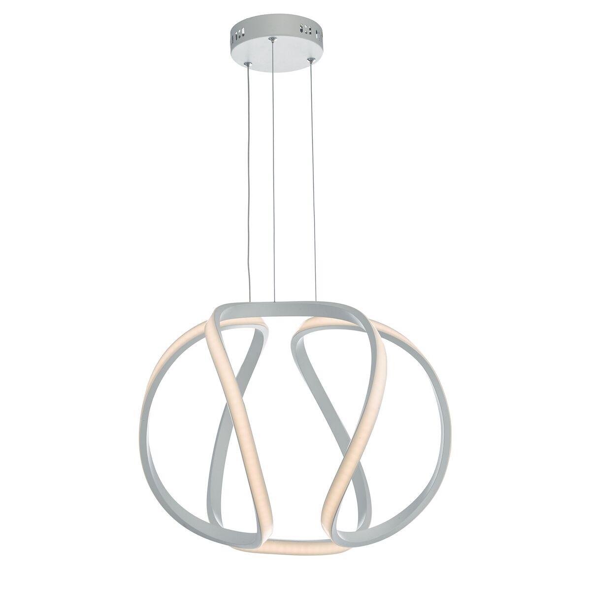 Alonsa Pendant Small White LEDMatt White