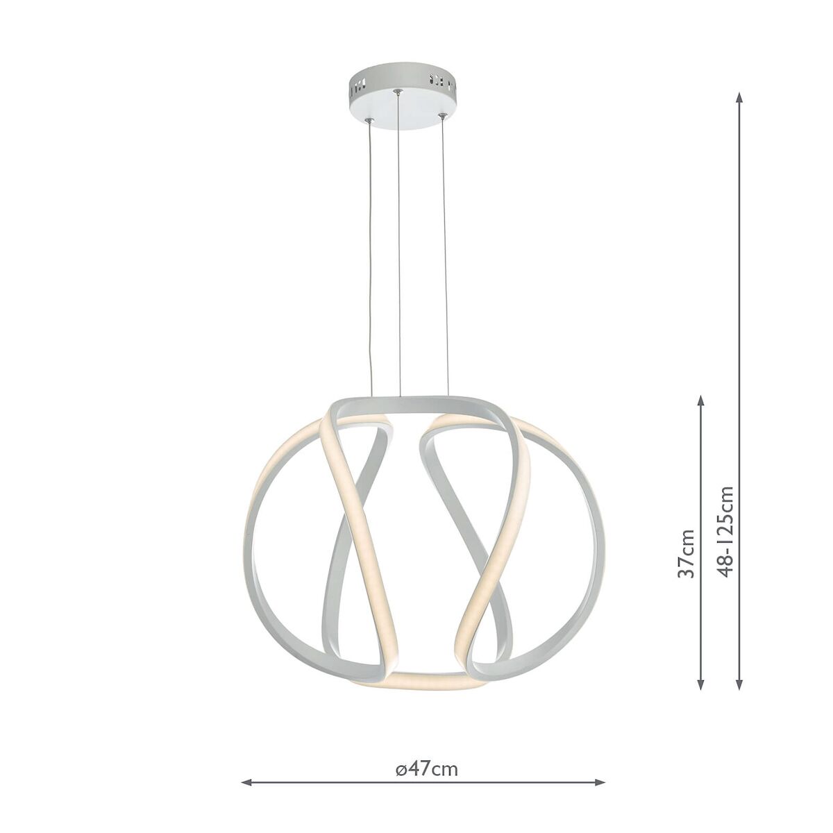Alonsa Pendant Small White LEDMatt White - Image 2