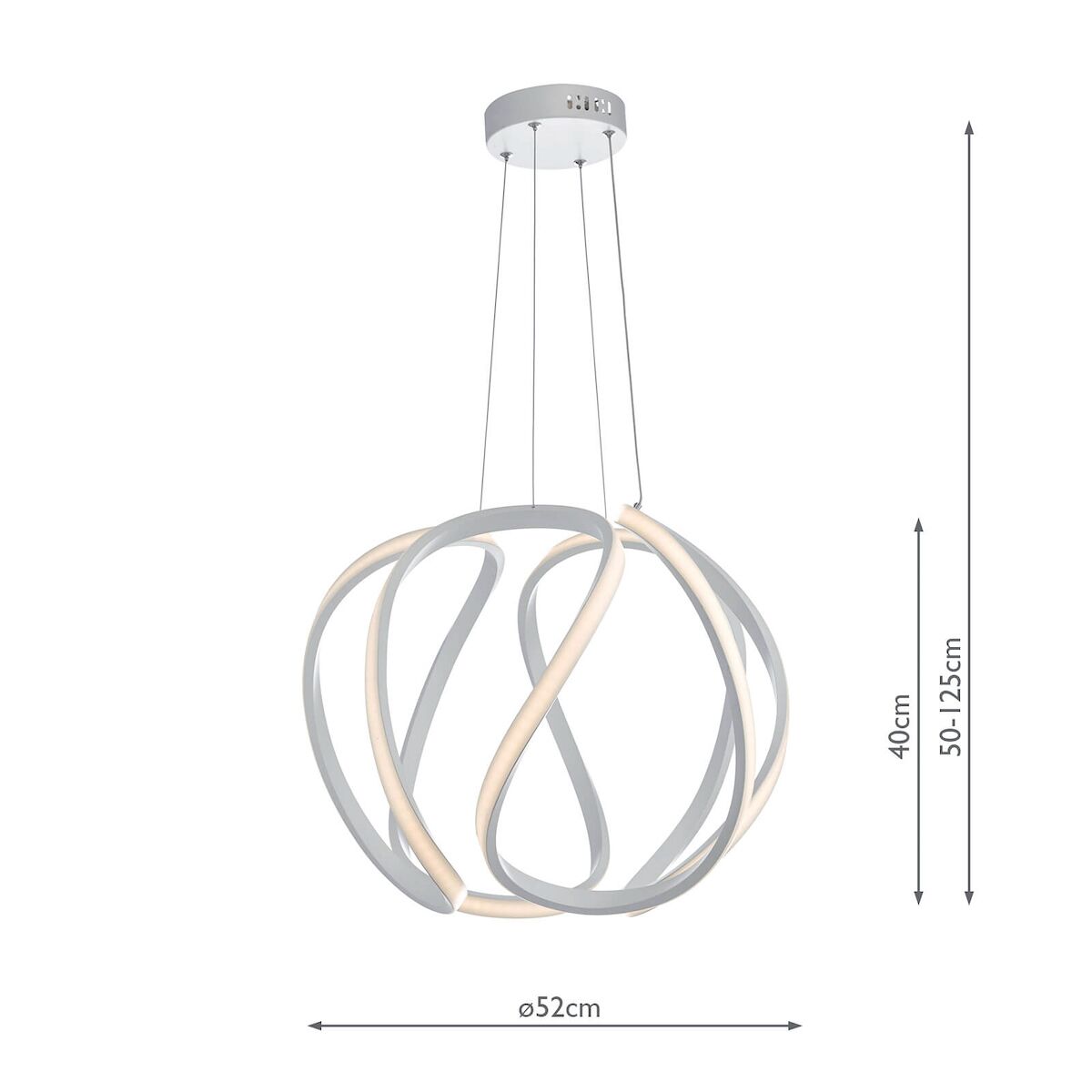Alonsa Pendant Large White LED<br>Matt White - Image 2
