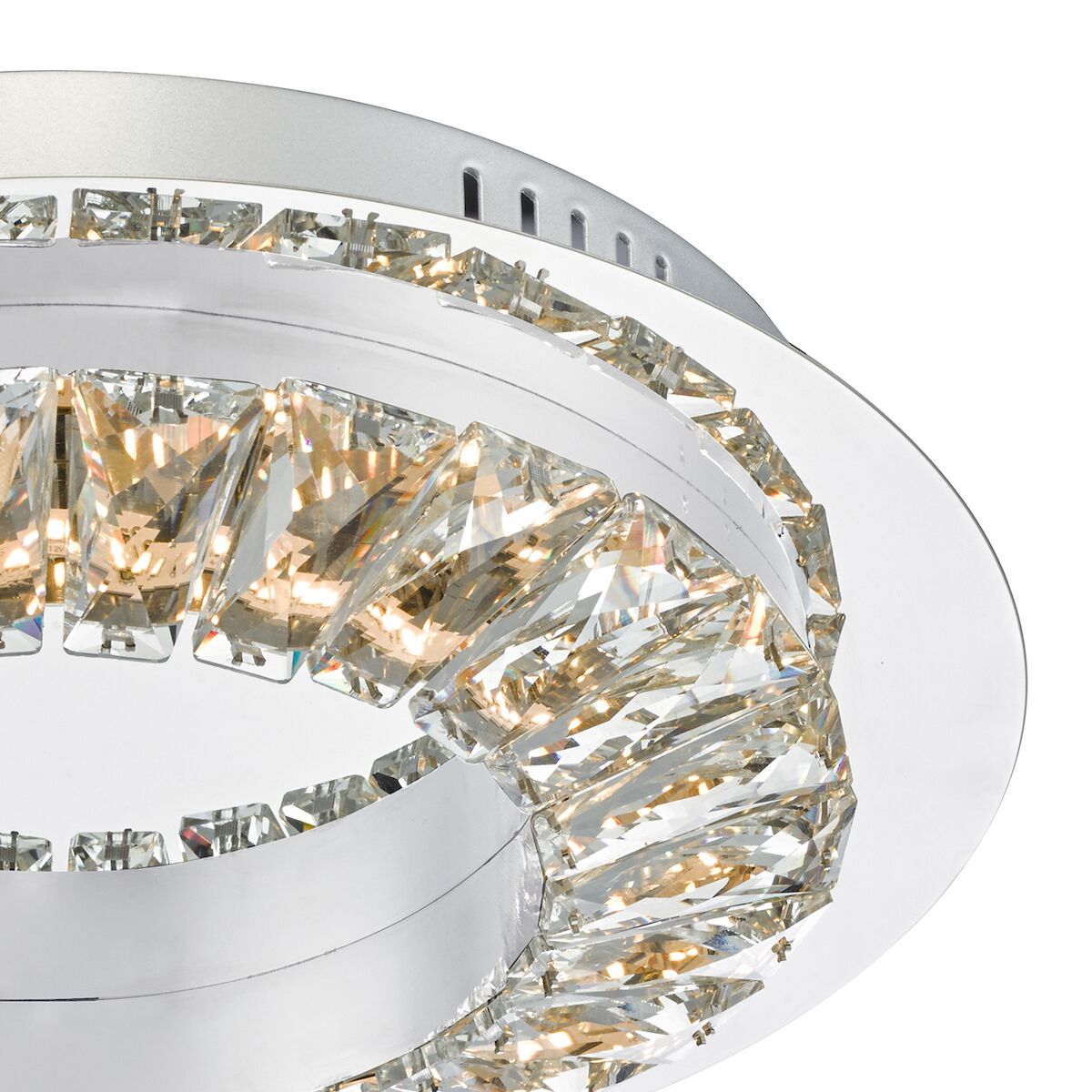 Altamura Flush Polished Chrome & Crystal LED<br>Polished Chrome - Image 3