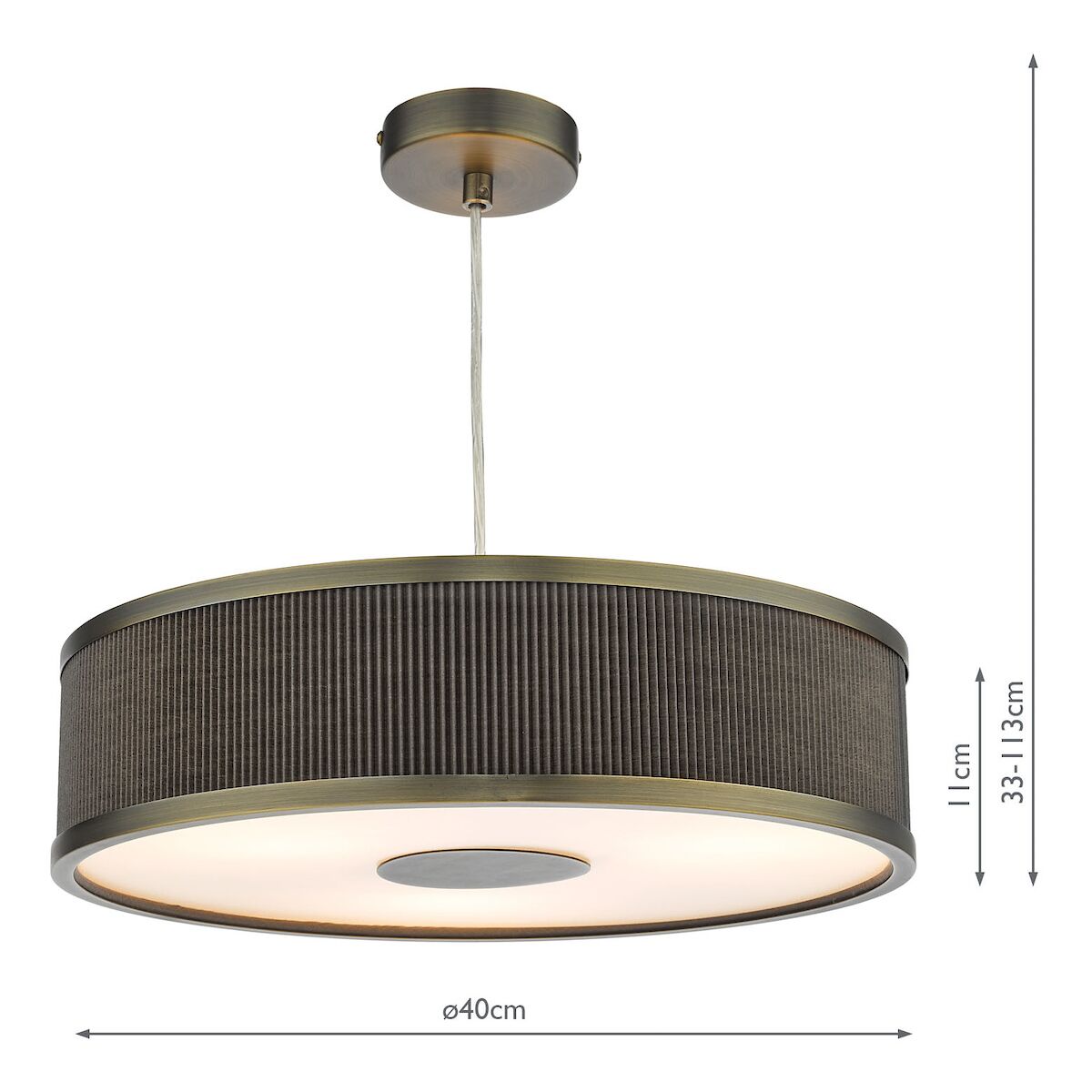 Alvaro 3 Light Single Pendant Antique Bronze Mushroom<br>Antique Bronze - Image 6