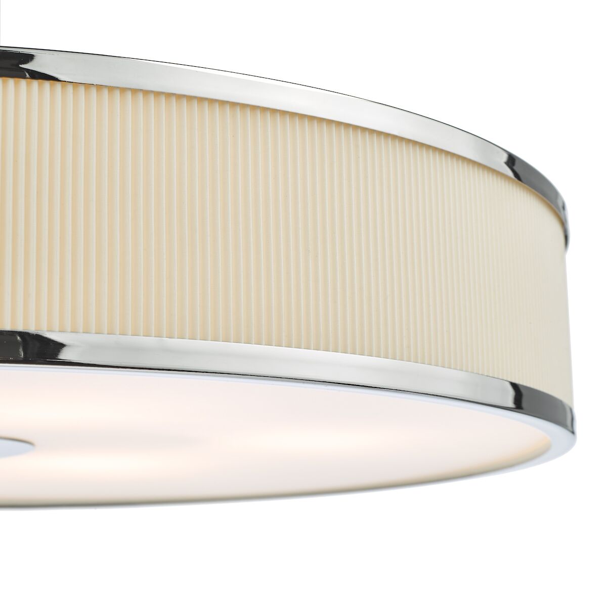 Alvaro 6 Light Single Pendant Polished Chrome Ivory<br>Polished Chrome - Image 3