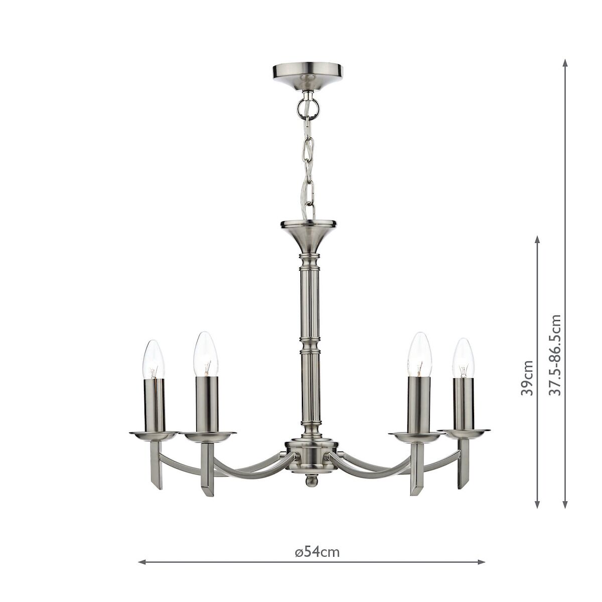 Ambassador 5 Light Dual Mount Pendant Satin Chrome<br>Satin Chrome - Image 2